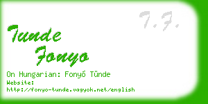 tunde fonyo business card
