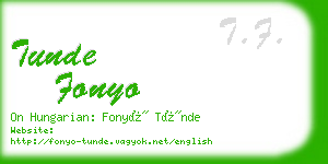 tunde fonyo business card